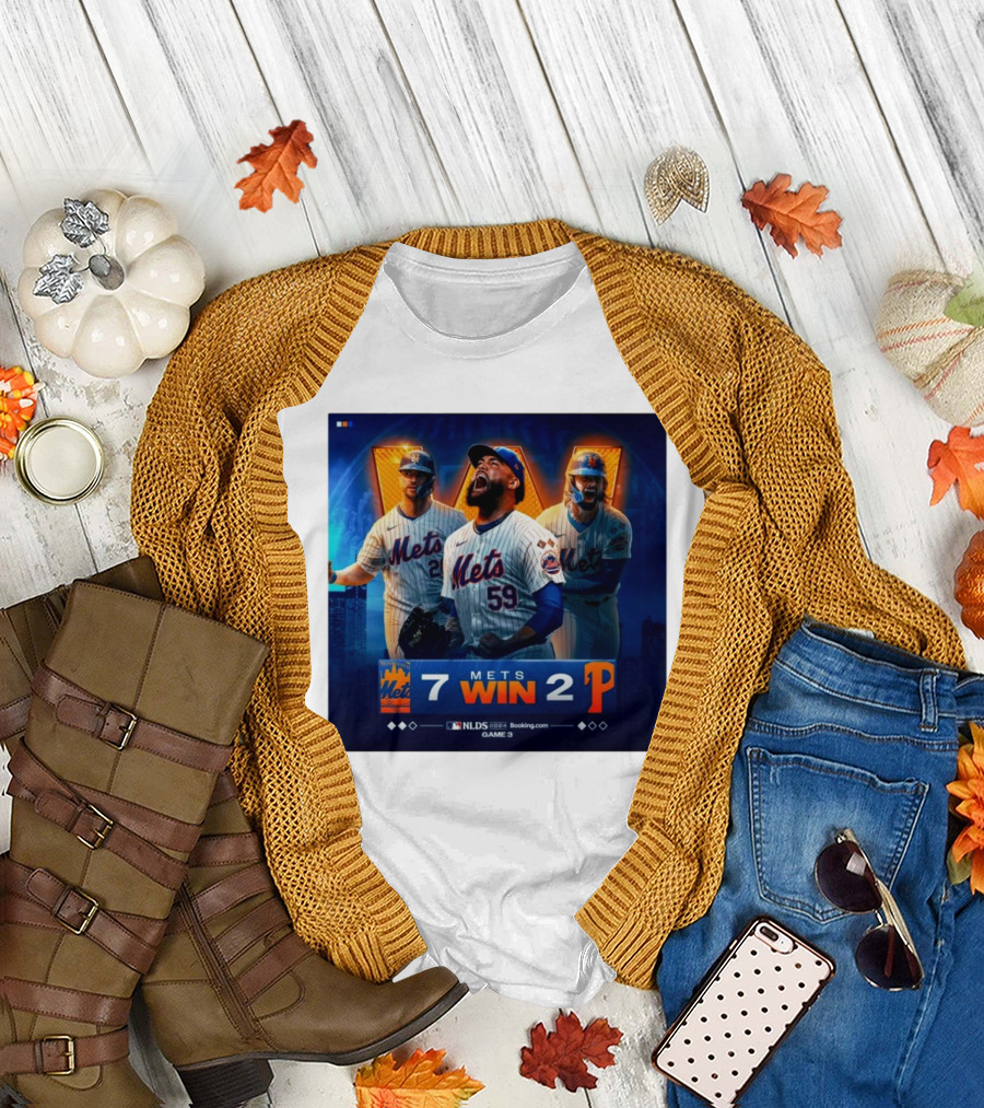 New York Mets Win 7-2 Against Philadelphia Phillies NLDS Game 3 Mets Victory T-Shirt