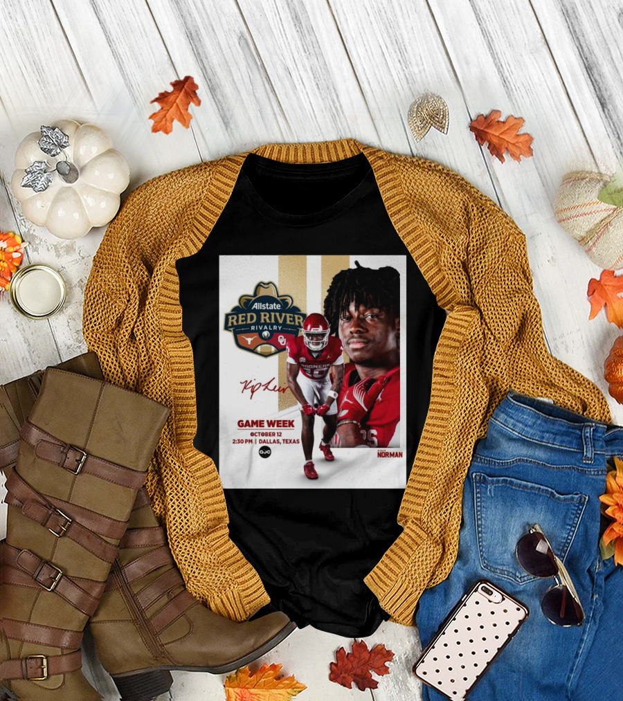 Allstate Red River Rivalry Texas Longhorns vs. Oklahoma Sooners Game Week October 12 Dallas 2:30 PM Signature Norman T-Shirt