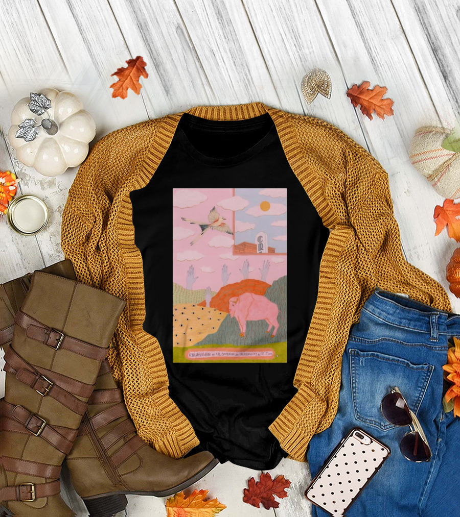 Khruangbin The Criterion Oklahoma City Oct 7 2024 Pink Bison and Bird T-Shirt