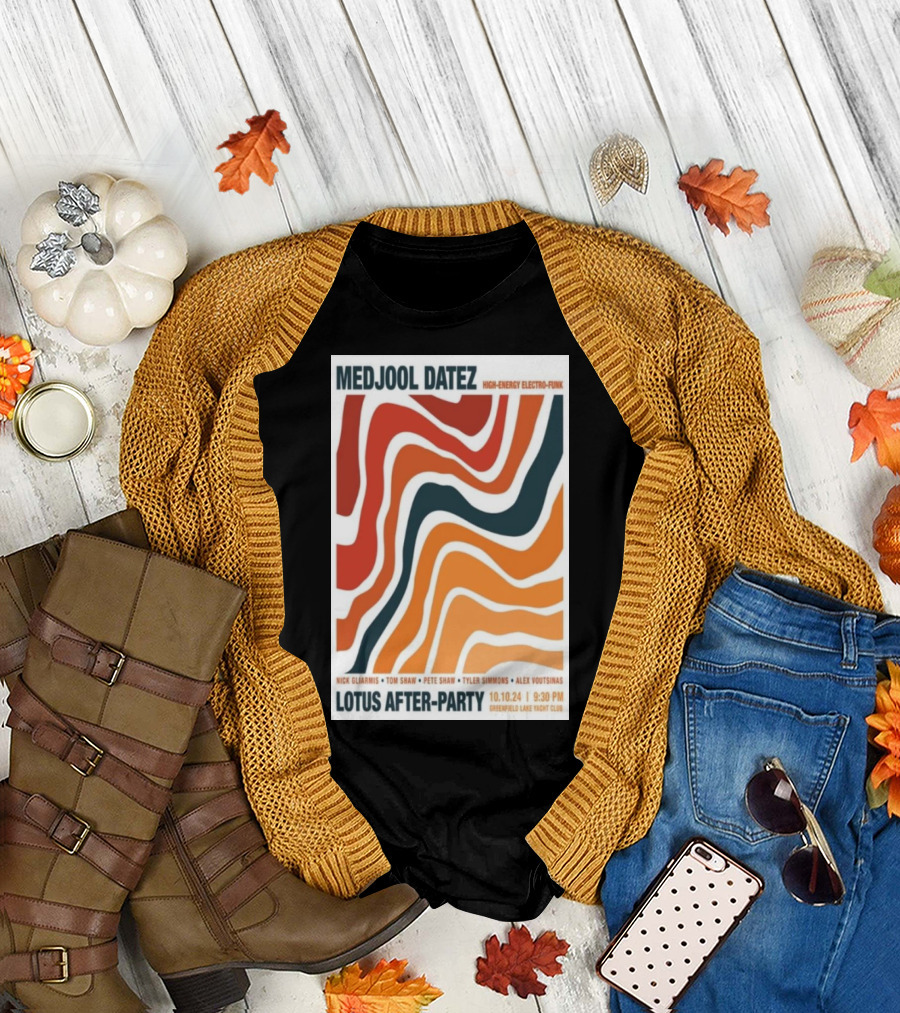 Medjool Datez High-Energy Electro-Funk Lotus After-Party October 10 2024 Wilmington NC Greenfield Lake Yacht Club T-Shirt