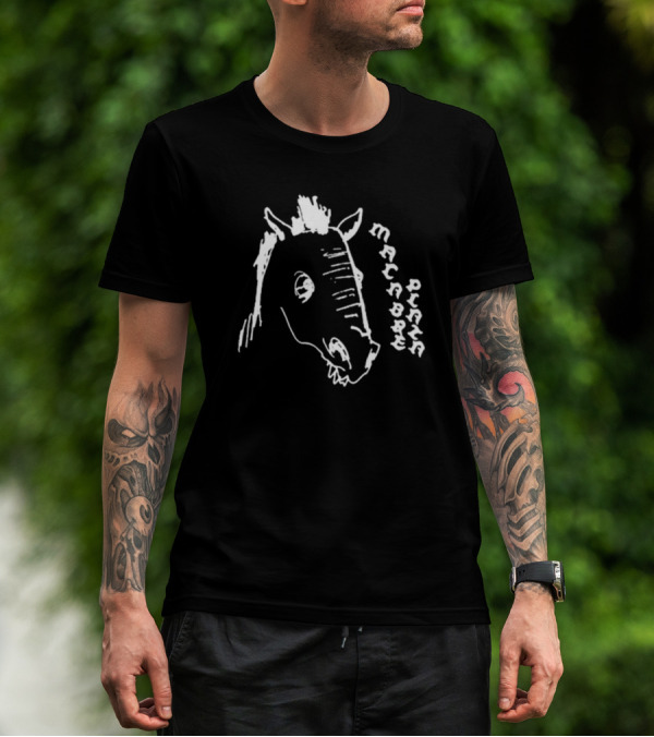 Macabre Plaza Horse Head Drawing T-Shirt