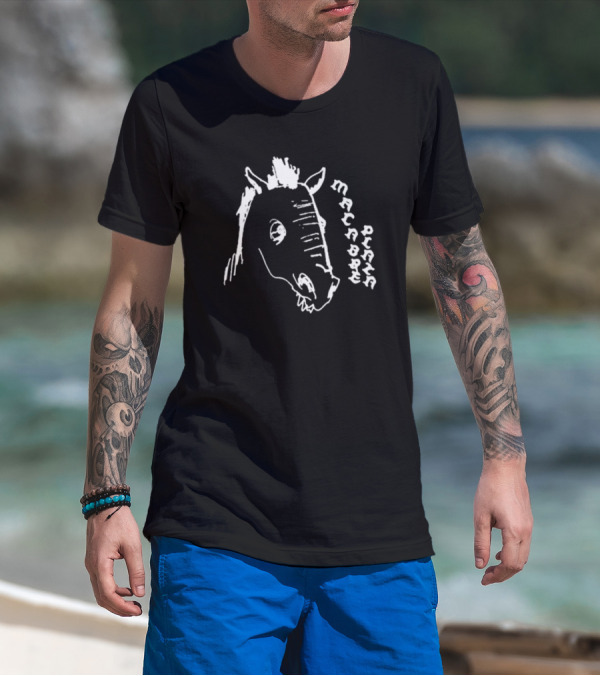 Macabre Plaza Horse Head Drawing T-Shirt