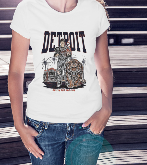 Detroit Tigers Gritty For The City Vengeful Collection MLB T-Shirt