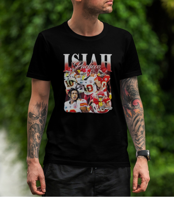 Isiah Pacheco Kansas City Chiefs Vintage Football Star T-Shirt