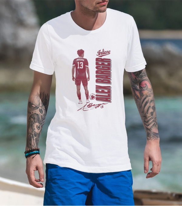 Indiana Soccer Alex Barger 13 Signature T-Shirt