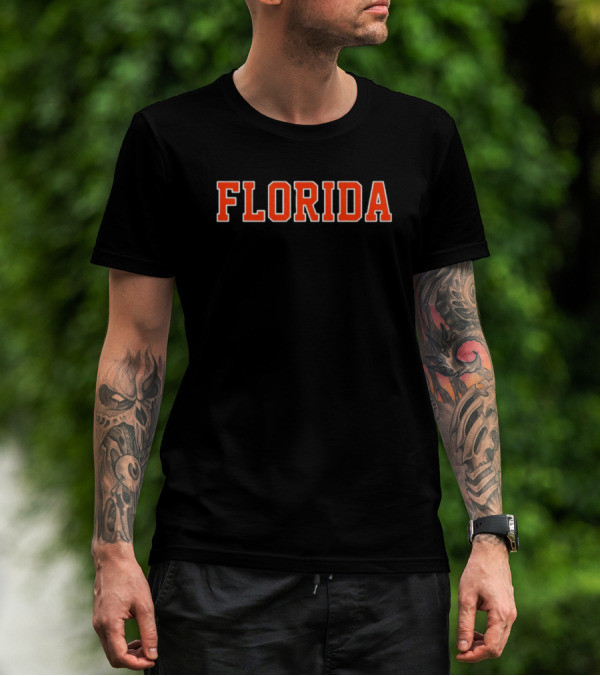 Florida Retro Orange Text T-Shirt