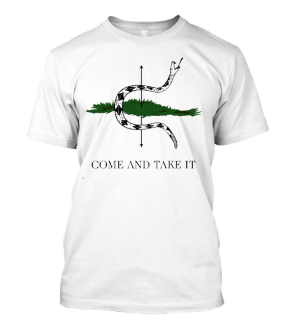 Come And Take It Snake With Jameson Lopp Text T-Shirt