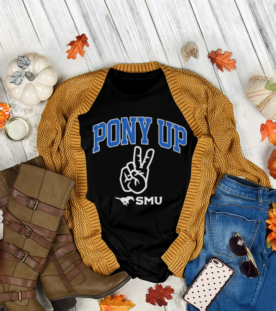 SMU Pony Up Hand Sign T-Shirt