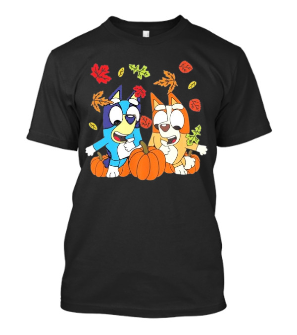 Bingo Pumpkin Season 2024 With Leaves And Dogs T-Shirt