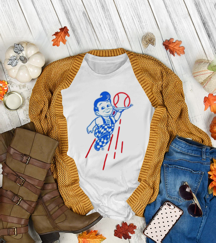 Big Boy Baseball Los Angeles Dodgers Big Boy Checkerboard T-Shirt