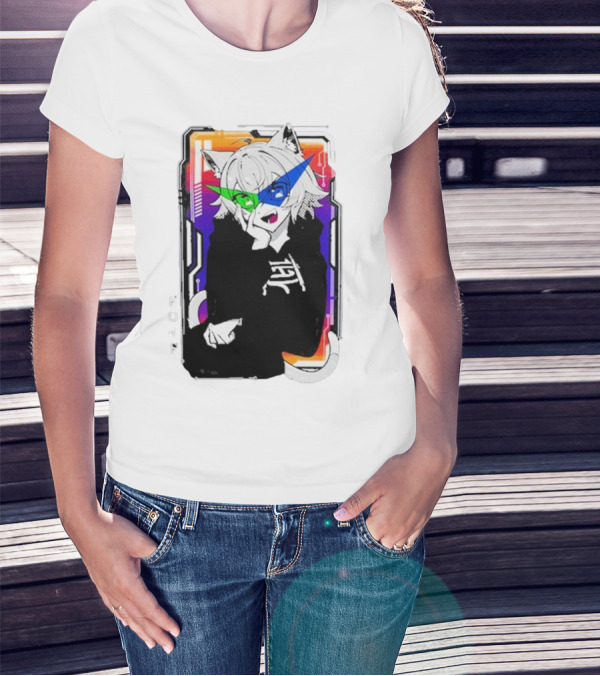Elasticdroid Gamersupps Anime Cat Ears Cyberpunk T-Shirt