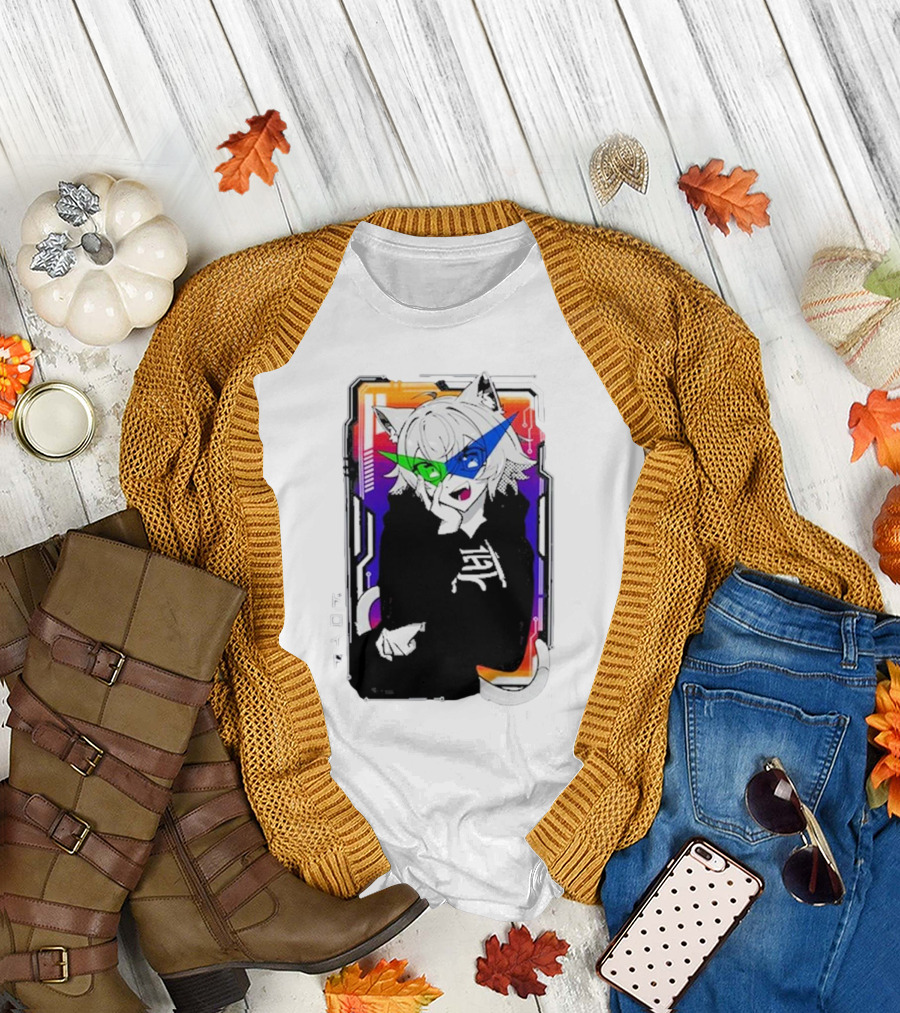 Elasticdroid Gamersupps Anime Cat Ears Cyberpunk T-Shirt