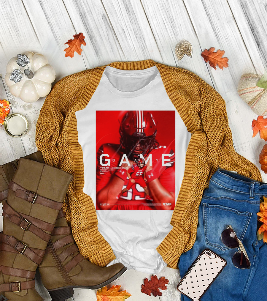 Gameday Utah Utes Vs Arizona State Sun Devils October 11 2024 Mountain America Stadium 12:30 PM MT ESPN T-Shirt