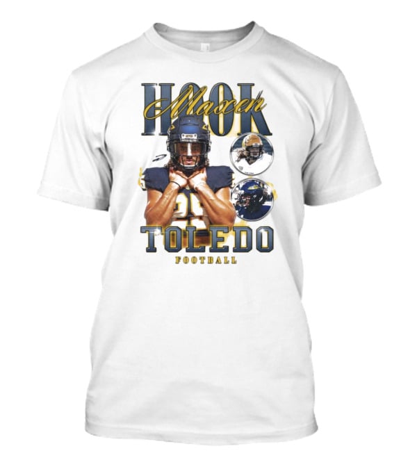 Maxen Hook Toledo Rockets Football Player Action Montage T-Shirt