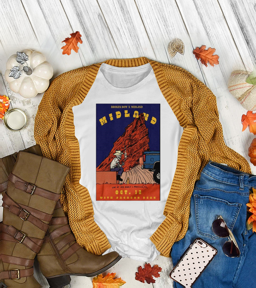 Broken Bow X Midland Live at Red Rocks Morrison CO Oct 12 with Jackson Dean T-Shirt