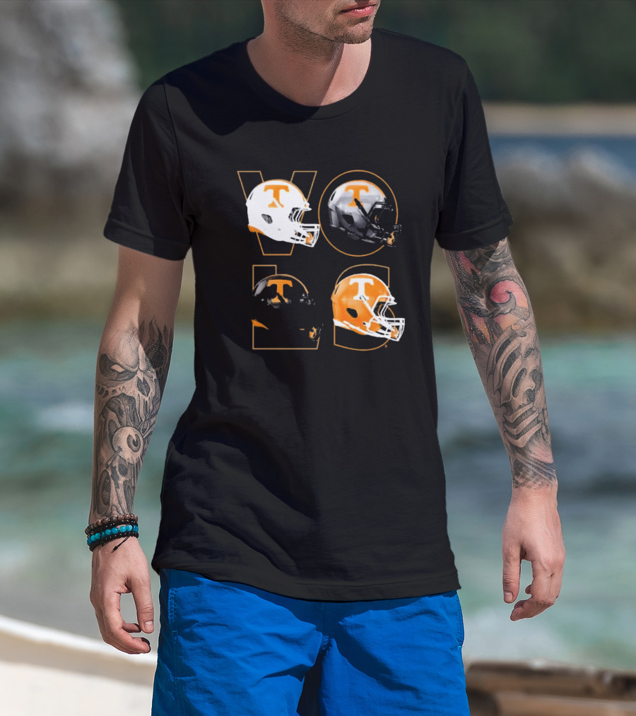 Tennessee Vols Multi Helmets NCAA Comfort Colors T-Shirt