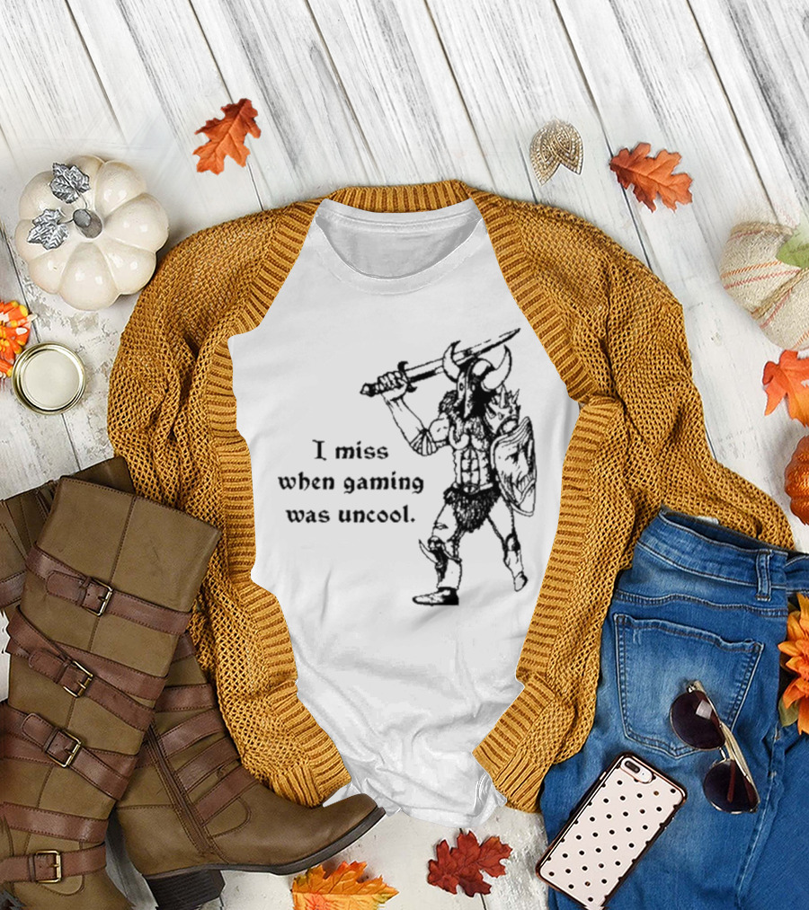 I Miss When Gaming Was Uncool Retro Barbarian Warrior Nostalgia T-Shirt