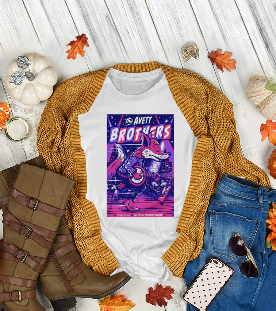 The Avett Brothers ACL Live at The Moody Theater Austin TX Oct 13 2024 Vibrant Fox T-Shirt