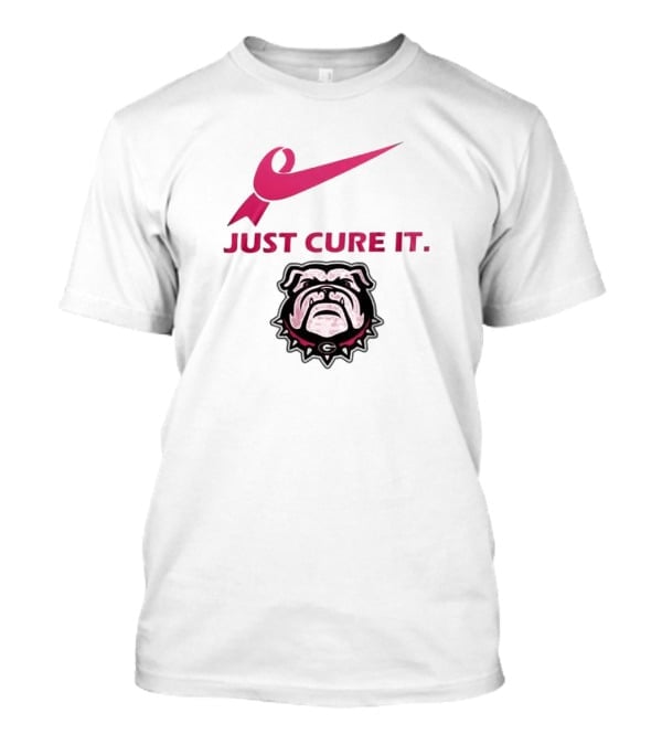 Georgia Bulldogs Just Cure It Pink Ribbon T-Shirt