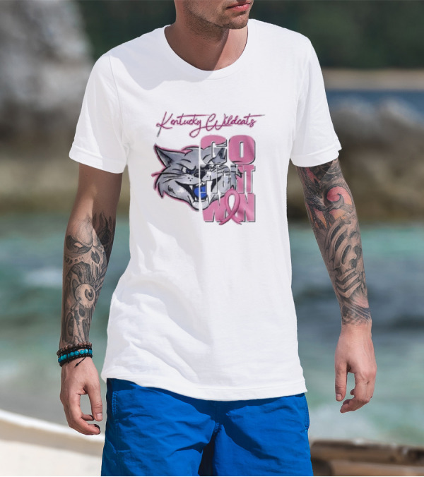 Kentucky Wildcats Go Fight Win Breast Cancer Awareness T-Shirt