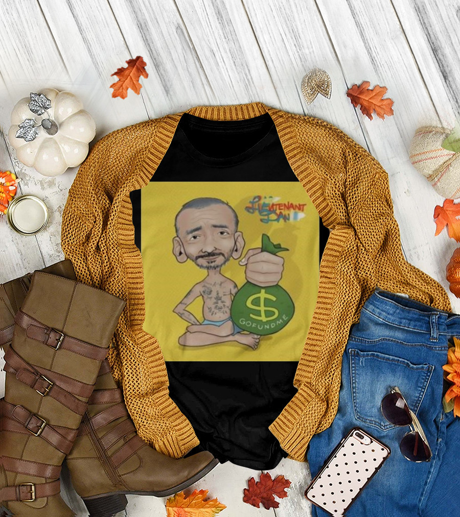 Lieutenant Dan GoFundMe Money Bag Caricature T-Shirt