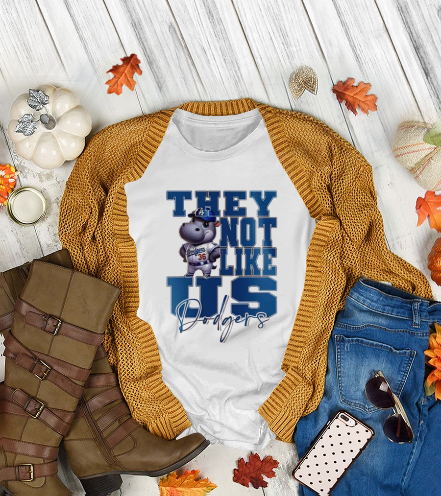 The Not Like Us Moo Deng x Los Angeles Dodgers Baseball T-Shirt