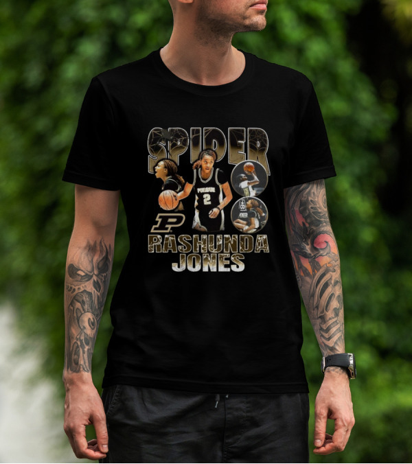Spider Rashunda Jones Purdue Boilermakers P Basketball T-Shirt