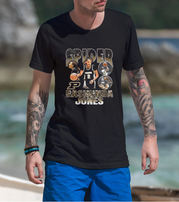 Spider Rashunda Jones Purdue Boilermakers P Basketball T-Shirt