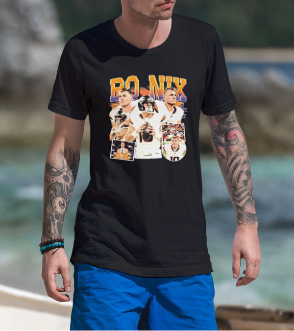 Bo Nix Denver Broncos NFL Vintage Football American T-Shirt