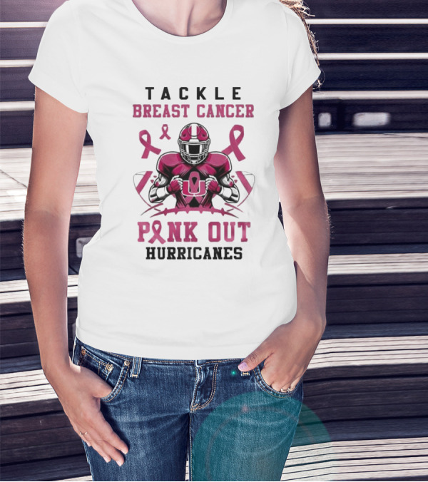 Tackle Breast Cancer Pink Out Hurricanes T-Shirt