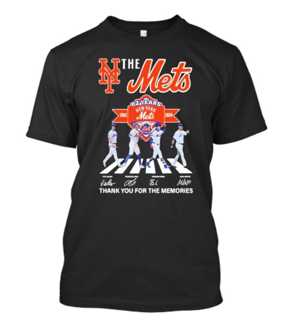 The Mets 62 Years New York Mets 1962-2024 Thank You For The Memories T-Shirt