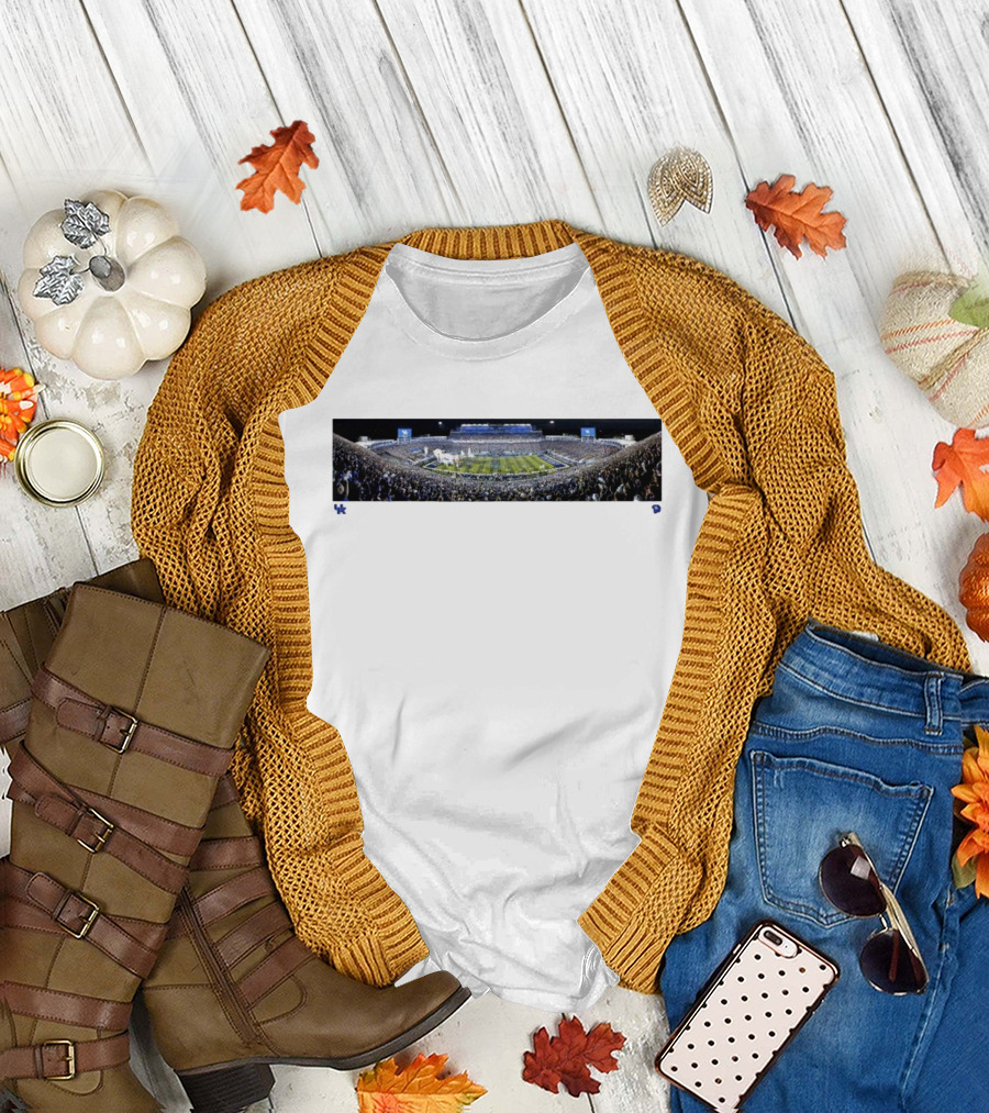 Kentucky Wildcats Football Kroger Field Panoramic Game Night Stadium View T-Shirt