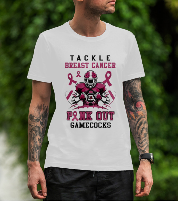 Tackle Breast Cancer Pink Out Gamecocks T-Shirt