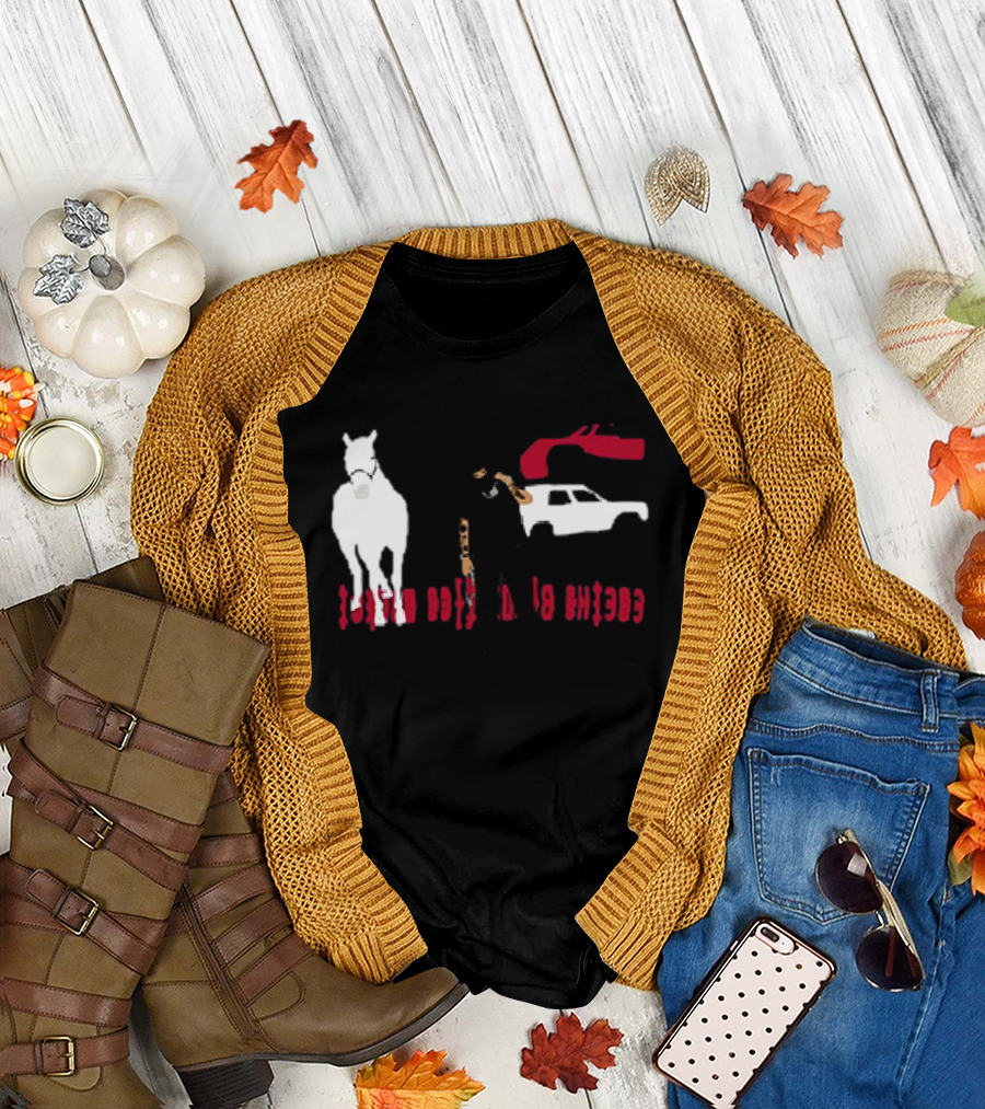 Yeat CPFM Lyfestyle Cover Custom Graphic Featuring Car Horse and Figure T-Shirt
