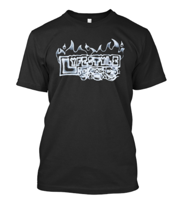 Yeat Heron Preston Lyfestyle Flames Skull T-Shirt