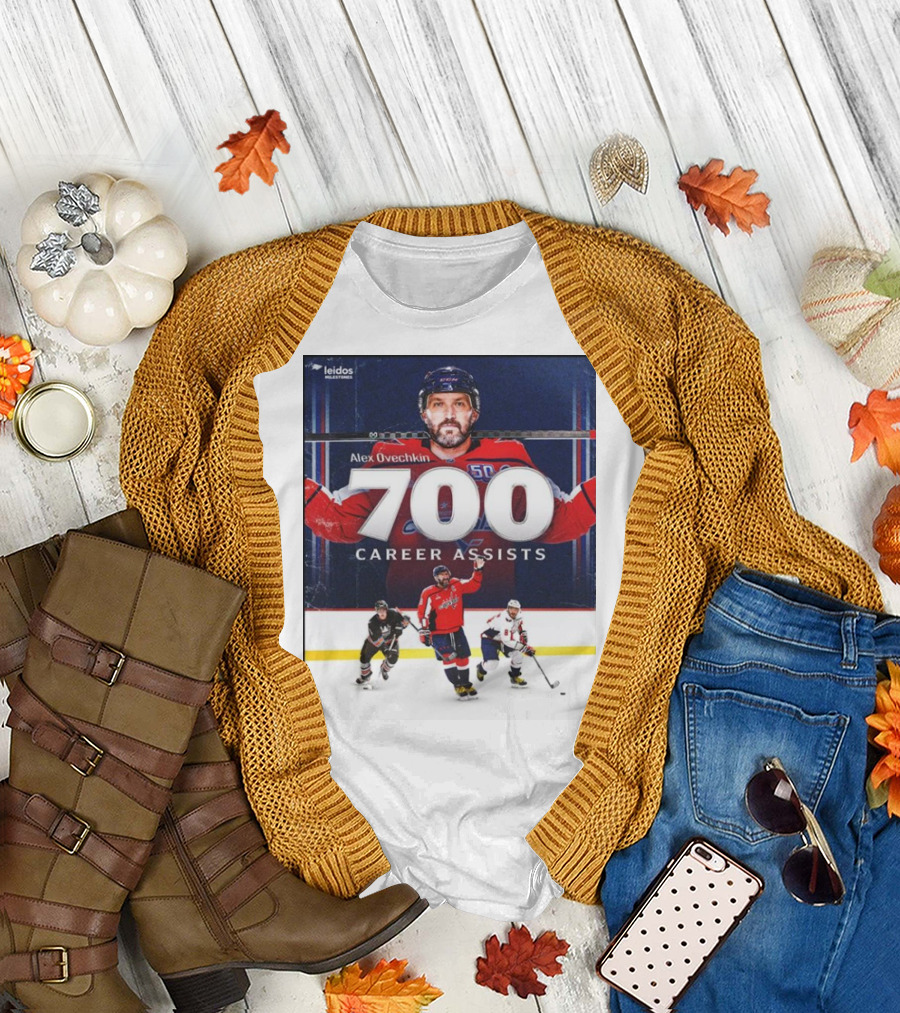 Alex Ovechkin Washington Capitals 700 Career Assists Hockey Milestone T-Shirt