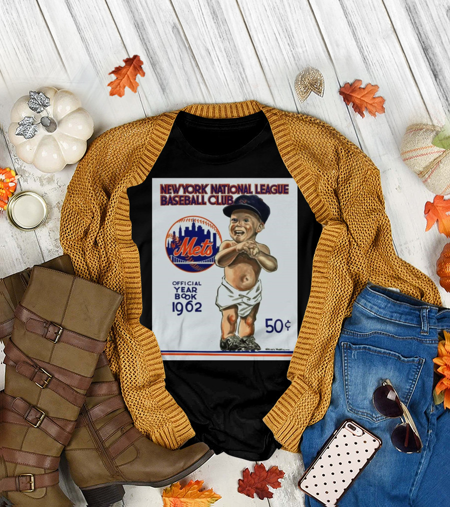 New York National League Baseball Club Mets 1962 Year Book Vintage 50¢ T-Shirt