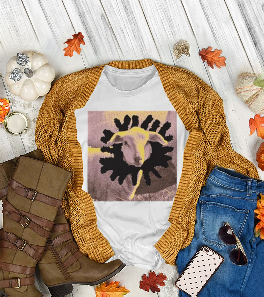 Anxious Counting Sheep 2024 Optical Illusion Lamb Starburst T-Shirt