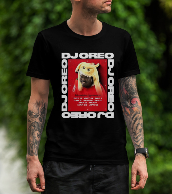 DJ Oreo Intermission Appearances Chicago Blackhawks Dates T-Shirt