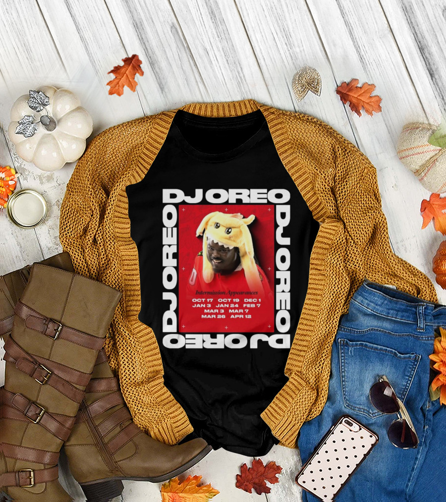 DJ Oreo Intermission Appearances Chicago Blackhawks Dates T-Shirt