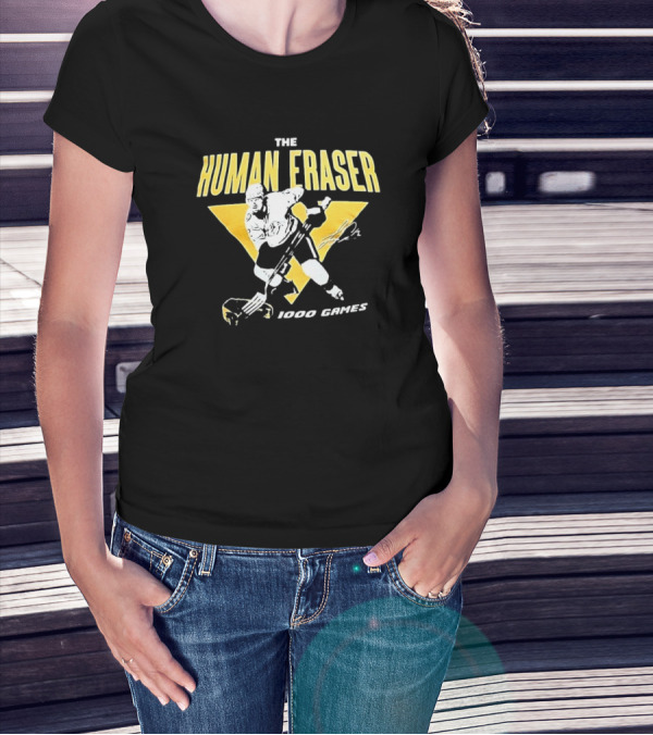 Nashville Predators The Human Eraser 1000 Games Signature Hockey T-Shirt