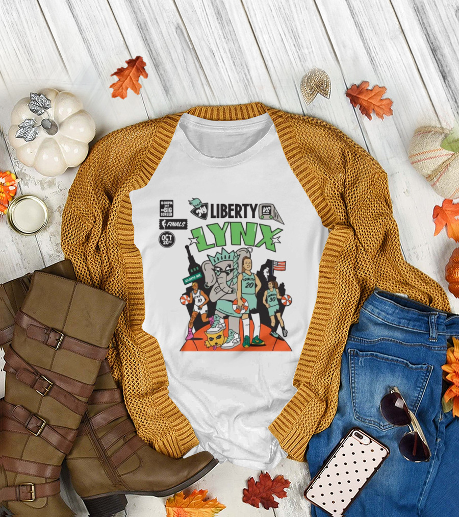 Gameday 2024 Finals New York Liberty vs Minnesota Lynx WNBA Basketball Champions Cartoon Oct 20th T-Shirt