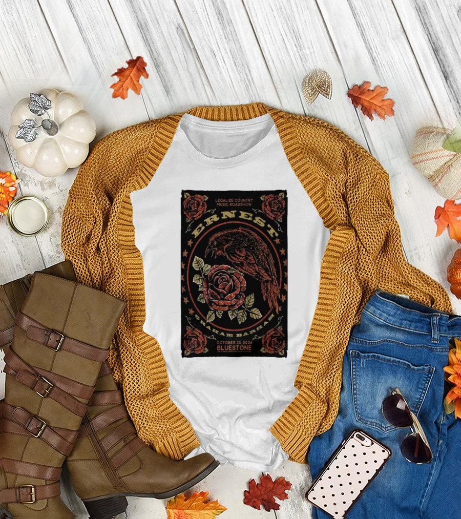 Legalize Country Music Roadshow Ernest Graham Barham October 25 2024 Bluestone T-Shirt