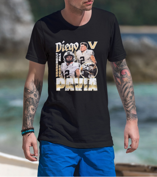 Diego Pavia Vanderbilt Football Vintage Look T-Shirt