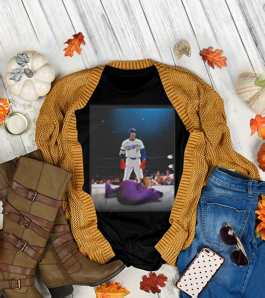 Los Angeles Dodgers Shohei Ohtani Defeats Grimace in MLB Crossover Event T-Shirt