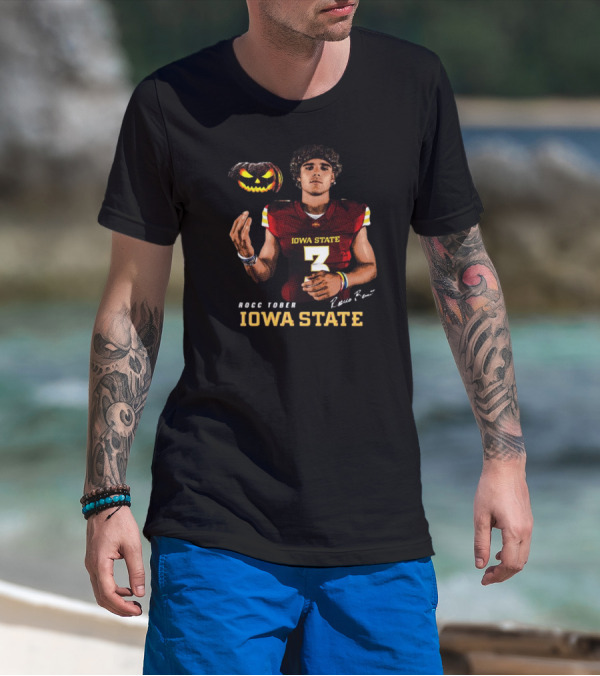 Iowa State Rocc Tober Rocco Becht Halloween Signature T-Shirt