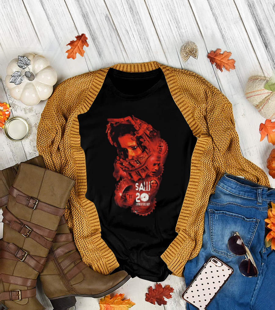 Saw 20th Anniversary Lionsgate Horror Blades of Gory Movie T-Shirt