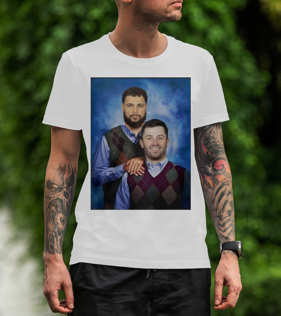 Chase Mclaughlin Wearing Baker Mayfield Mike Evans Step Brothers T-Shirt