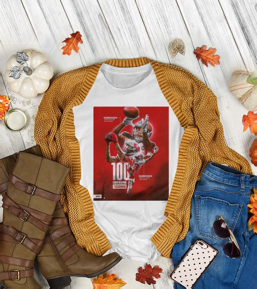 Tampa Bay Buccaneers Mike Evans 100 Career Receiving Touchdowns Graced By Greatness T-Shirt