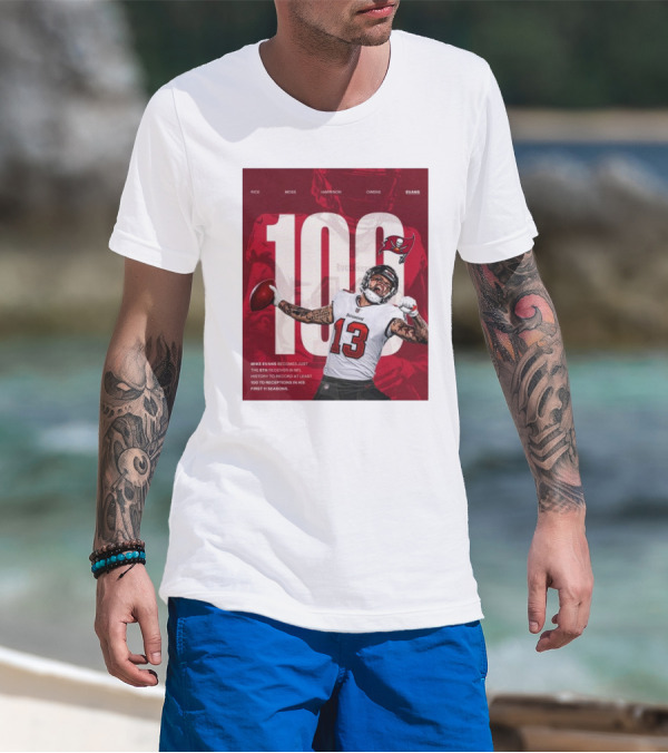 Tampa Bay Buccaneers Mike Evans 100 TDs Fifth Fastest NFL History Receiver T-Shirt